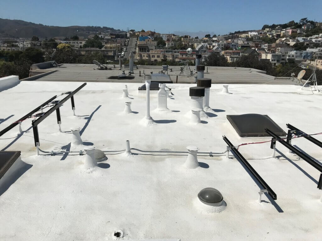 solar panel installation on an Armstrong Foam roof