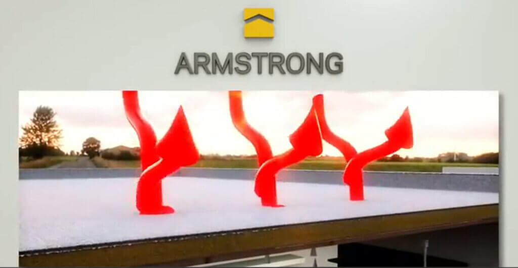 Heat being reflected by the coating of an Armstrong foam roof