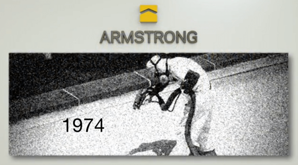 Armstrong foam roofing in 1974