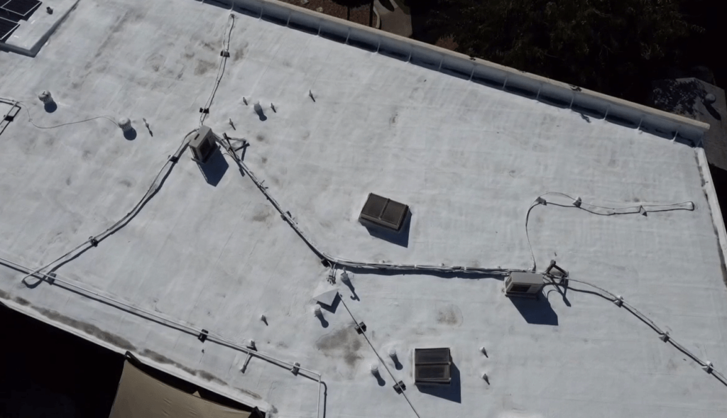 Cross Church in Napa - commercial foam roof with hvac systems