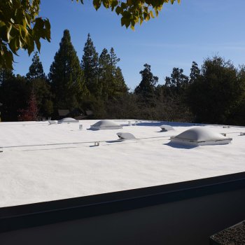 Armstrong Foam Roofing - flat residential roof protected with spf foam roofing system