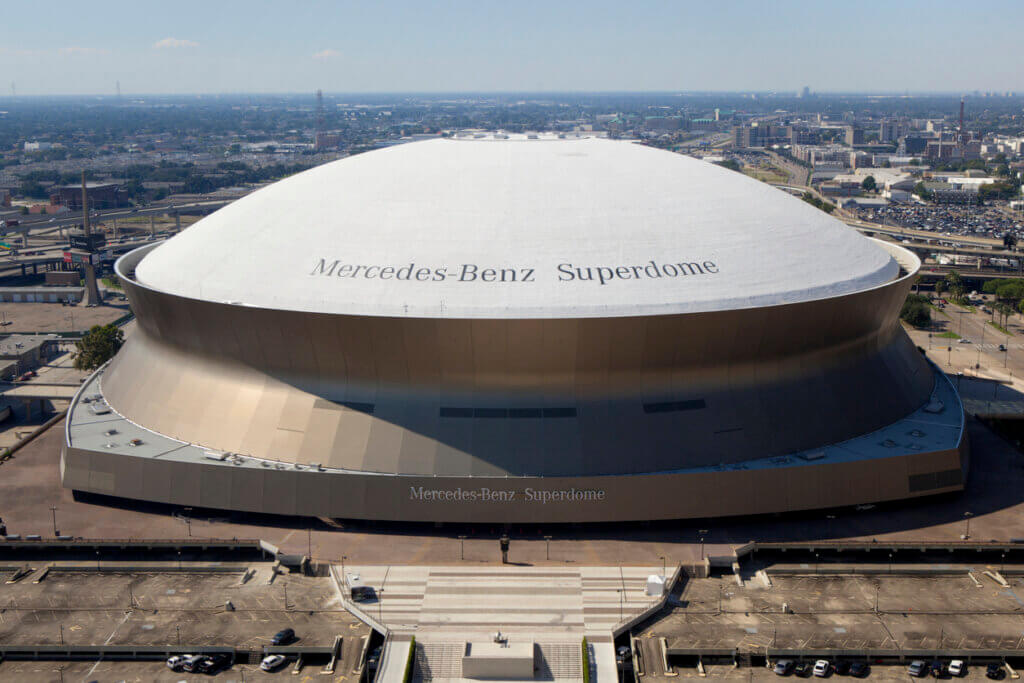 The Mercedes-Benz Superdome in New Orleans, Louisiana
