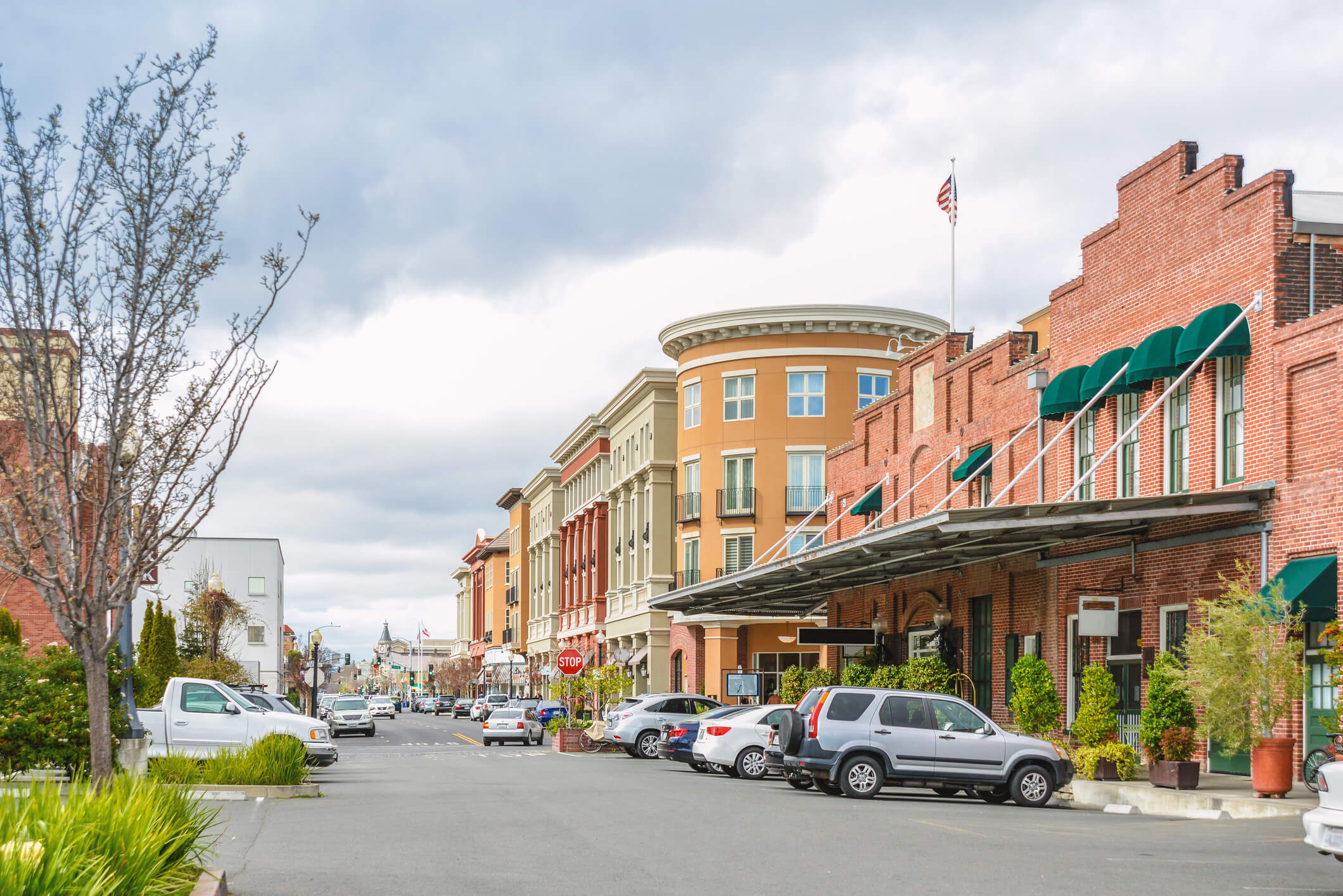 Scenery of the Napa downtown, California